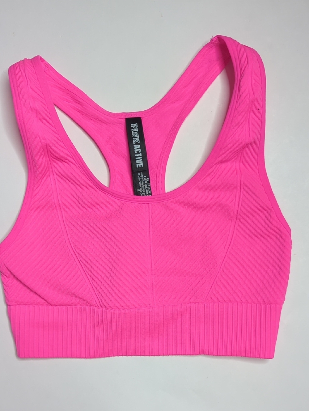 Victoria's Secret PINK Active Seamless Lightly Lined Sports Bra XS Neon Pink